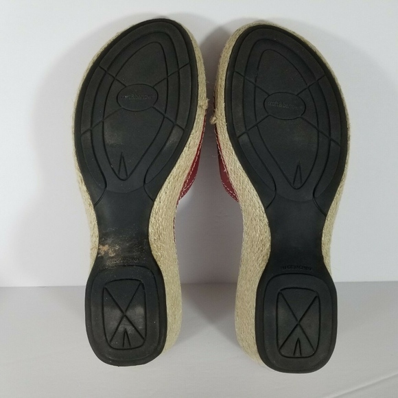 CROFT & BARROW Red Wedge Sandals 9 1/2 M - Picture 6 of 6